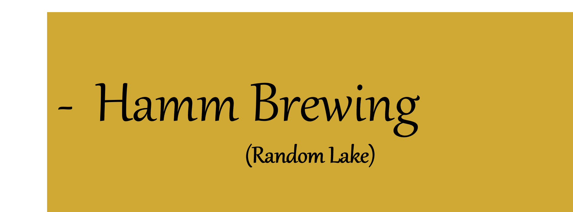 Hamm Brewing
